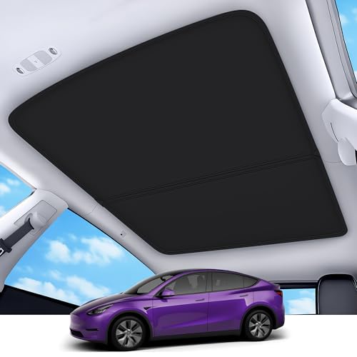 Image of 2026 Upgrade Sunshade Roof For Tesla Model Y 2020-2024 Black