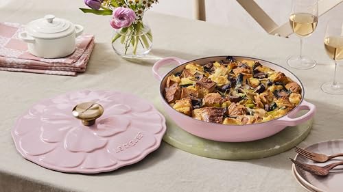 Image of Le Creuset Enameled Cast Iron Petal Braiser, 2.25 qt., Chiffon Pink