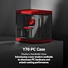 Hyte Y70 Upgraded Modern Aesthetic Dual Chamber Panoramic Tempered Glass Mid-Tower ATX Computer Gaming Case with PCIE 4.0 Riser Cable Included, Red (CS-HYTE-Y70-BR)