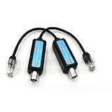 IP Passive Extender Ethernet Over Coax 1-CH, IP Network to Coaxial Transmitter IP Network Converter Fit CCTV Camera UTP RG59/ RJ45 4-Wired 1236 Cable No. BNC Video Balun Only Fit POE Camera System