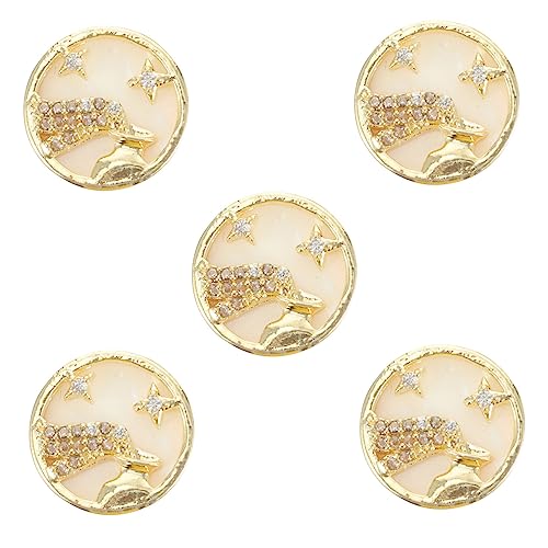 Ipetboom Aquarius Nail Charms 5pcs Nail Art Studs Stickers Unique Birthday Present