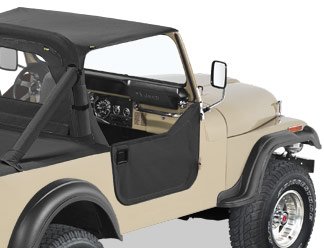Bestop 5303801 Black Lower Fabric Half Doors For 1980-1995 Cj7/Wrangler #TOP1