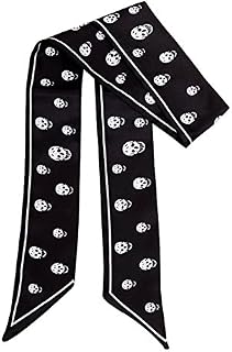 IMLECK Cooling Neck Scarf Bandana Wrap, Keeps You CooL, Black White Skull Printing
