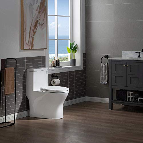 Woodbridge B0500-CH Short Compact Tiny Dual Flush 1.28 Gp One Piece Toilet,With Soft Closing Seat,1000 Gram Map Flushing Score Small Toilet thumb #16