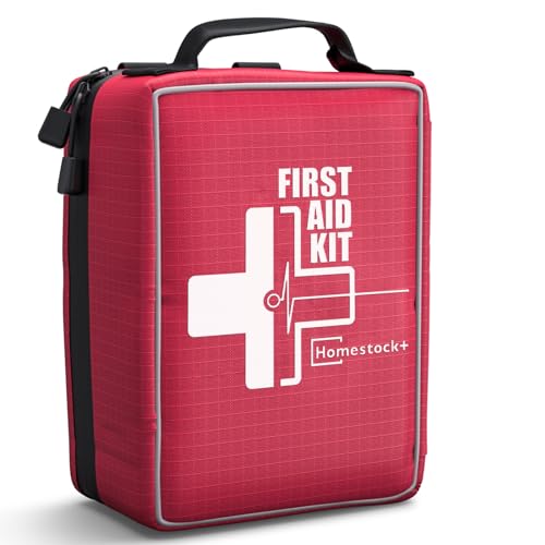 [New Upgrade] Professional First Aid Kits First Aid Trauma Kit with Labelled Compartments Molle System for Home Car, Hiking, Backpacking, Camping, Traveling, and Cycling