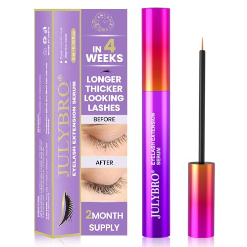 Advanced Eyelash Growth Serum - Achieve Fuller, Longer & Thicker Lashes,Safe for Sensitive Eyes & Lash Extensions (3mL Supply)