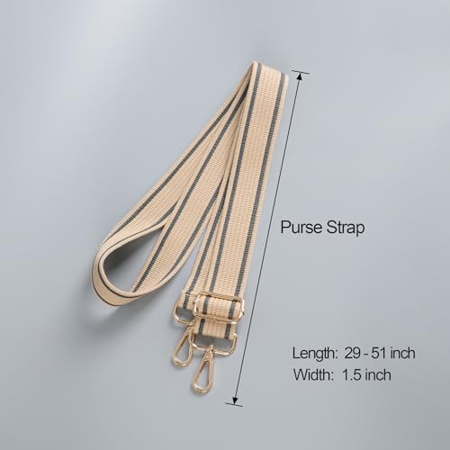 Image of chushui Woven Stripe Purse Straps,Replacement Crossbody Wide Shoulder Adjustable Strap for Bag Handbags