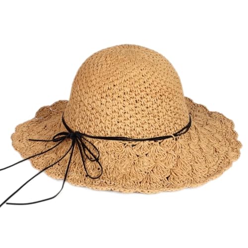 Chapeaux de paille de plage pliants pour femme écran solaire voyage été
