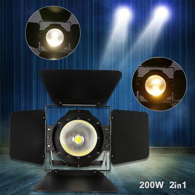 Cob Led Weiß Warmweiß 2In1 DMX BüHnenbeleuchtung Par Licht Studioleuchte 200W BüHnenlicht-Effekte BüHnenscheinwerfer Scheinwerfer Theaterscheinwerfer Theaterstrahler Kaltweiß Audience BüHnen Lampe