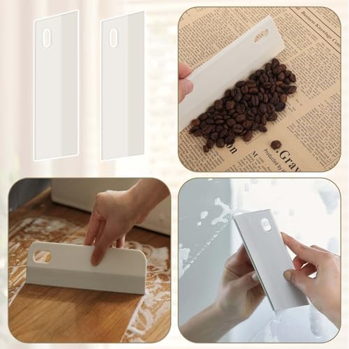 Image of JJUNW 2Pcs Small Rubber Squeegees, Hand Water Scraper, Mini Soft Rubber Window Squeegee, for Windows, Mirrors, Bathroom Glass Shower Mirrors and Counter, Kitchen Countertops and Sink