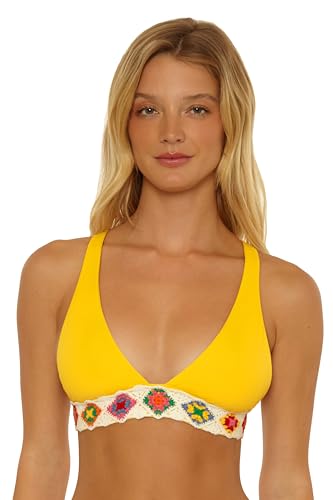Women's 1969 Wide Band Halter Bikini Top, Adjustable, Tie Back, Swimwear Separates