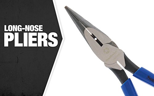 Southwire Lnp8Sd 8" Heavy Duty Long-Nose Pliers With Side Cutter, Stripper, & Dipped Handles, Blue #TOP2