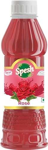 Image of SPESH Rose Syrup 750 ML | Premium Instant Refreshing Drink | Ready to Mix With Water, Milk, Ice Creams, Faloodas, Mock Tails, Desserts & Sweets