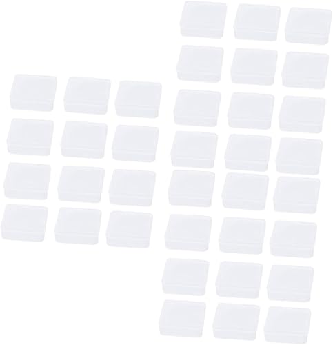 EXCEART Caja organizadora pequeña, cajas de plástico transparente, cajas de almacenamiento de plástico, contenedores de cuentas de plástico, bandeja