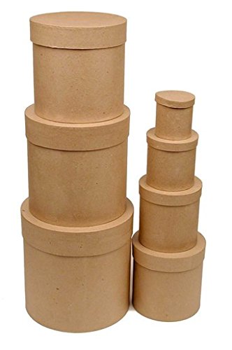 Amazon.com: Factory Direct Craft Set of 7 Paper Mache Round