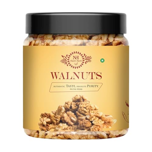 Image of Nutri Herb Walnuts Without Shell | Fresh and Crunchy Nuts | Protein Rich and Fiber Packed | Perfect for Baking Salads Smoothies | Great for Everyday Snacking (1kg)