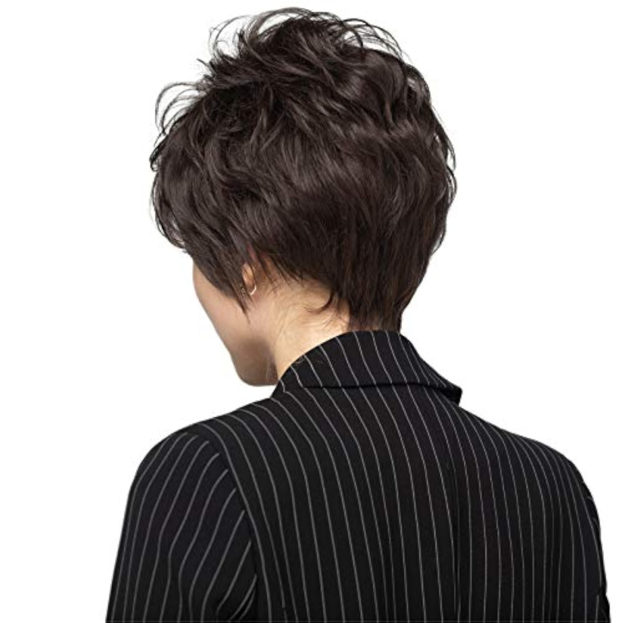 Short Pixie Cut Wig for Women, Human Blend Synthetic Fiber