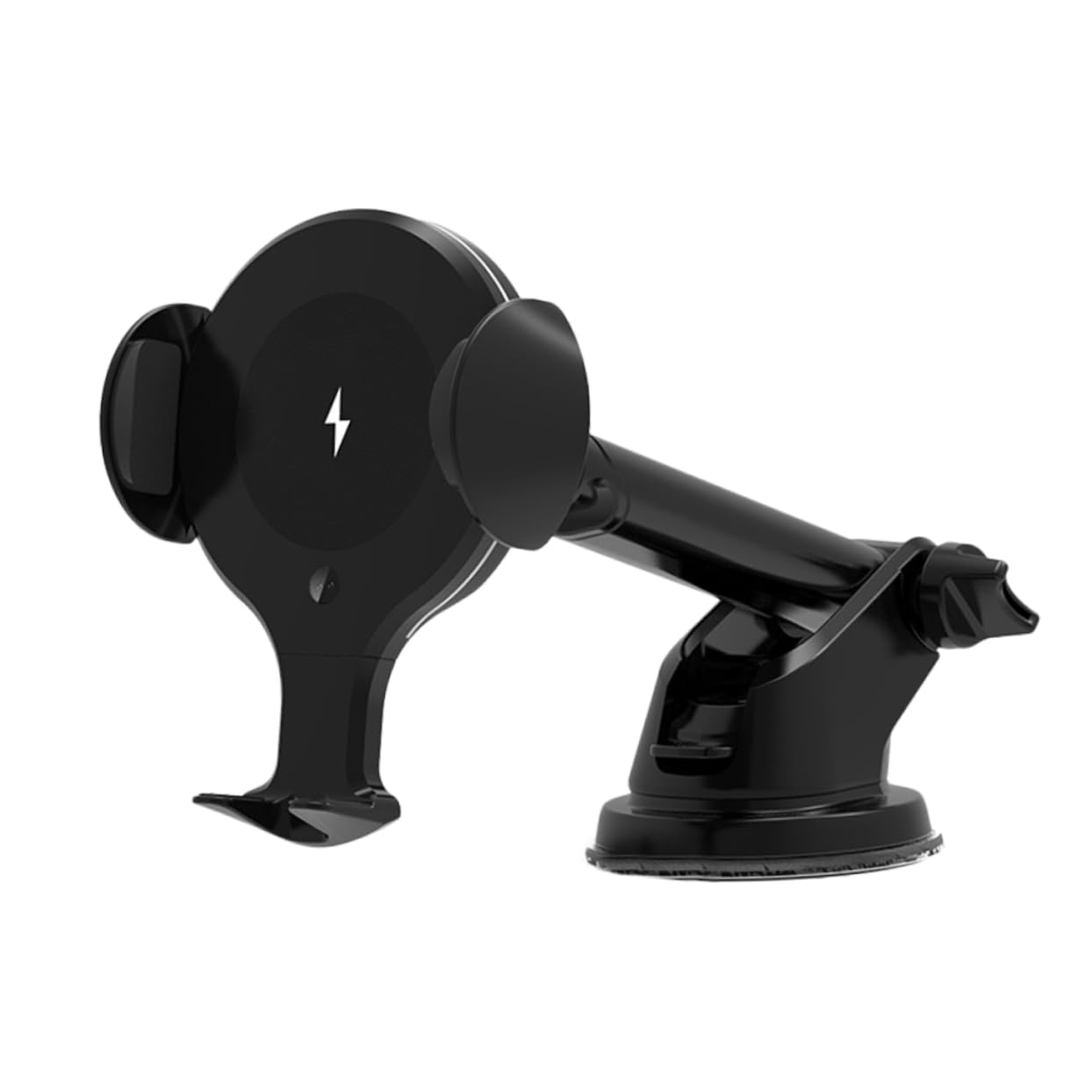 OSALADI Caricatore per Macchina Wireless 10w Supporto Telescopico per Telefono Nero in Abs e Pom, Porta Telefono Caricatore per Auto per Cruscotto e Bocchette D'aria
