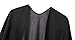 Urban CoCo Women's Color Block Shawl Wrap Open Front Poncho Cape (Series 7-Black)