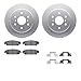 Dynamic Friction Company Rear Geospec Brake Rotors with 5000 Advanced Brake Pads includes Hardware 4512-48134