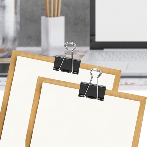Image of Ufmarine 72 Pcs Large Binder Clips 1.6 inch Length, Big Paper Clips for Office