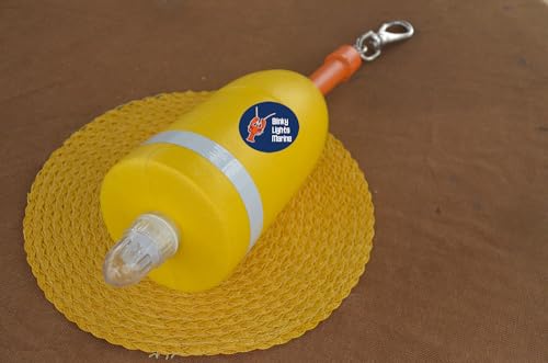 Blinky Lights Marine Lobster or Crab Hoop Net Buoy Float with LED Flashing Strobe and Weighted Hook
