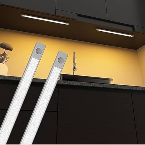 Image of JACKAL LED Under Cabinet Light for Kitchen, Plug-in Cabinet Light for Wardrobe, Showcase, Cupboard, Shelf - Slim Design, Energy Efficient - 1 Year Warranty (White, 3F)