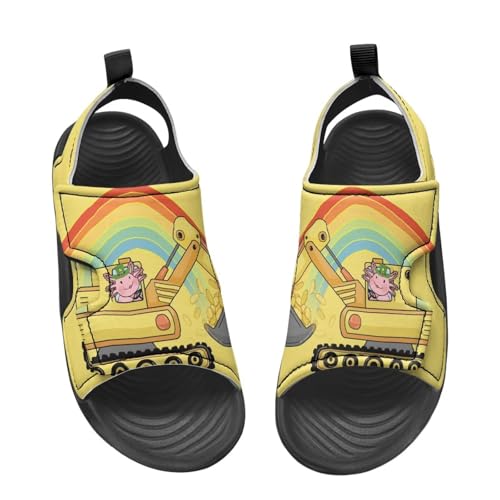 Kids Boys Summer Sports Sandals Open Toe Flat Sandals Non Slip Water Shoes for Beach Pool Swim Water Park Outdoor