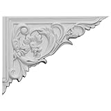Ekena Millwork SB08X06FL-R Flower, Right Stair Brackets, 8 5/8'W x 6 1/4'H x 5/8'D, Primed