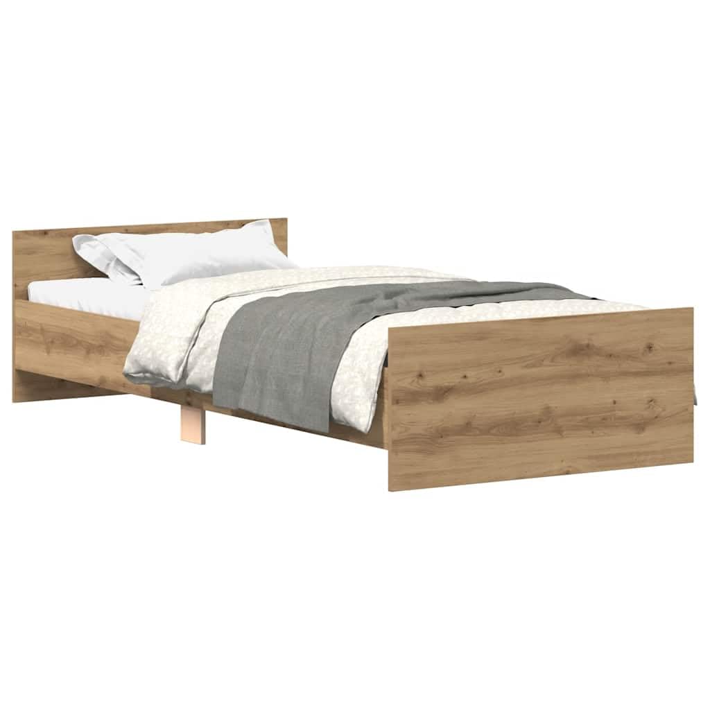 vidaXL Giroletto Senza Materasso Rovere Artigianale 100x200cm