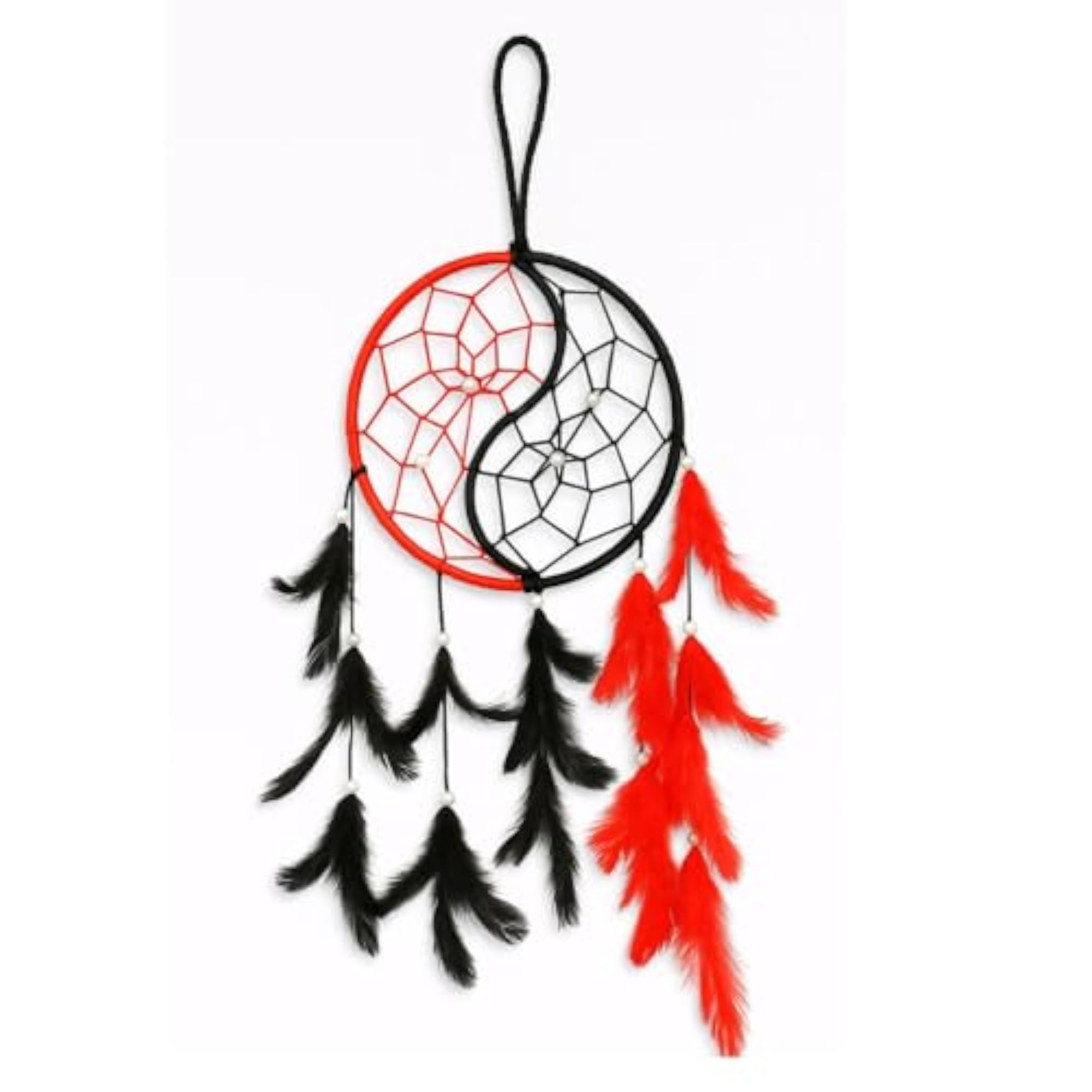 Multicolor Handmade Dream Catcher Wall Hanging with Feathers