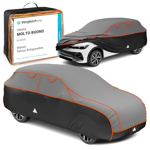 WALSER telo antigrandine per auto, Perma Protect SUV, prodotto Molto Buono* copertura per auto antigrandine, certificato dal TÜV Austria* telo protettivo idrorepellente, Copriauto Misura 8 SUV/VAN