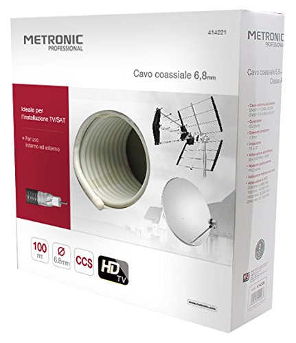 Metronic Cavo Coassiale Tv/Sat Rg6 6.8 mm 414221