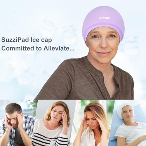 Image of SUZZIPAD Chemo Cooling Cap, Cold Caps for Chemo, Cooling Cap for Chemotherapy for Head Discomfort, Chemotherapy Care for Women and Men, Pruple
