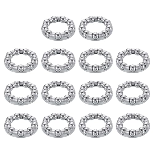 QUARKZMAN Cuscinetto a Sfere per Pedivella della Bicicletta 1/4Pollice (6.35mm) x 9 Sfere, 14pz Cuscinetti a Sfere di Ricambio per Cuscinetti del Movimento Centrale Bicicletta Riparazione