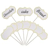 Rbenxia 50 Pieces Cheese Markers for Charcuterie Board Buffet, Food Labels Tags Blank, Toothpick Appetizer Signs, Chalkboard Cupcake Toppers Picks for Wedding Birthday Party Decor