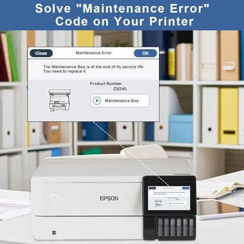 Image of Maintenance Box C9345 Compatible for Epson L15150, L15160 Ecotank Pro Et-5800 Et-5880 Et-5850 Et-16600 Et-16650, Workforce St-c8000, L15150, L15160 Printer (C9345 Maintenance Box with Chip)