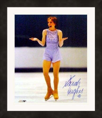 Autograph Warehouse 249261 Sarah Hughes Autographed 16 x 20 in. Photo - Figure Skating - 2002 Olympic Gold Medal Figure Skating - United States Olympic Team Matted & Framed