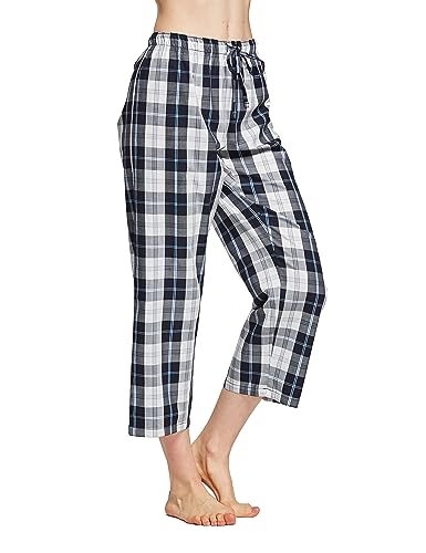 Image of CYZ Comfortable Cotton Capri Woven Pajamas for Women, Casual Capris for Women, Perfect for Daily Wear and Sleepwear