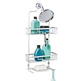 Zenna Home NeverRust Rustproof Aluminum Shower Caddy, Satin Chrome