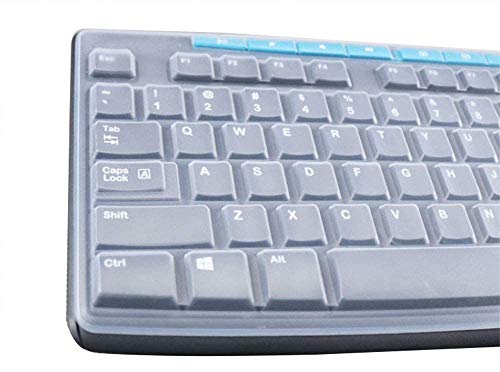 Image of iFyx Keyboard Cover Skin for Logitech Multi-Device Wireless Keyboard Mk295 K200 MK200 K260 MK260 K270 MK270 MK275 Cover Ultra Thin Protective Skin (Transparent)