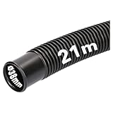21 Meter Kalitec Poolschlauch 38mm, schwarz I Schwimmbadschlauch 38 mm I Schlauch Pool I Schlauch für Poolpumpe I flexibler Pumpenschlauch I Made in Germany I Formstabil I Trittfest