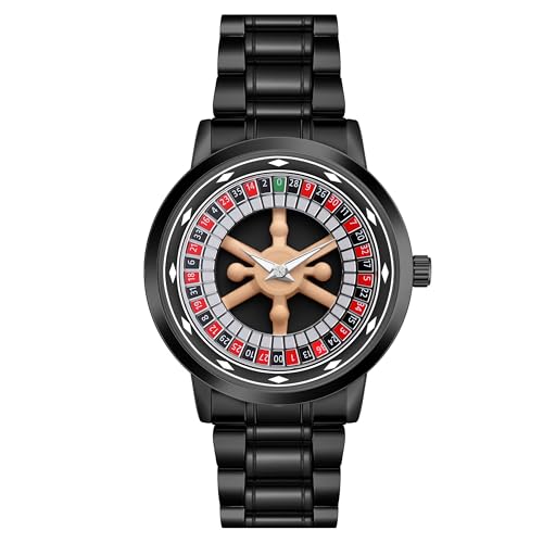 Image of Branded Men's Sport Quartz Watch Arrow Wheel Dial 360 Rotating Casual Fashion Stainless Steel Alloy Mens & Boy's Luxury Metal Gift Creative Watch