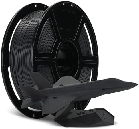 FLASHFORGE Carbon Fiber PLA Filament 1.75mm Volcanic Rock Gray, Reinforced 3D Printer Filament 1kg, Lightweight & High-Strength PLA-CF Filament, Strong & Easy to Print