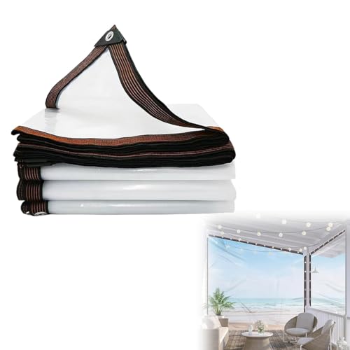 Bache pliable avec oeillets 6x9m transparente contre le vent fort - 2