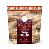 Krustik Original Sourdough Bread, Pack of 6 Artisan Demi Baguettes, Small-Batch Handmade, Long-Fermented...