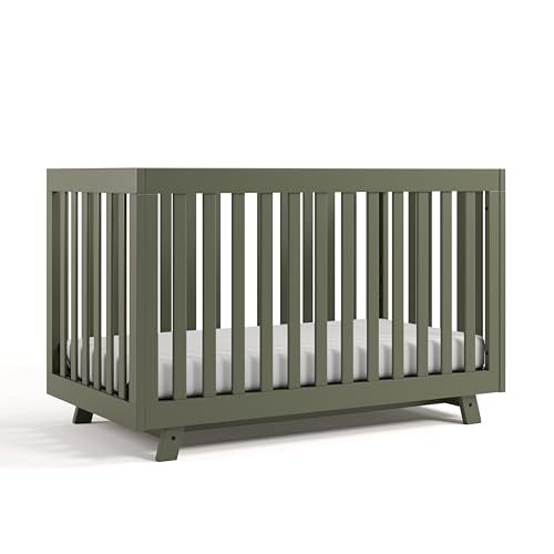 Image of Storkcraft Beckett 3-in-1 Convertible Crib, Olive
