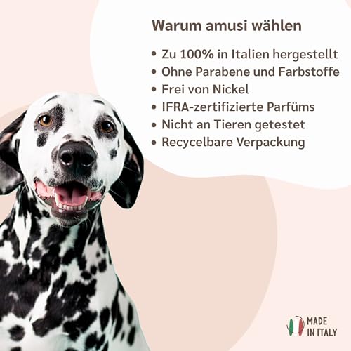 amusi Schutzampullen mit Neemöl für Hunde - 5 Ampullen zu je 1 ml - Gegen Zecken, Flöhe, Mücken, Läuse - Lang Anhaltender und Natürlicher Schutz mit Schild-Effekt