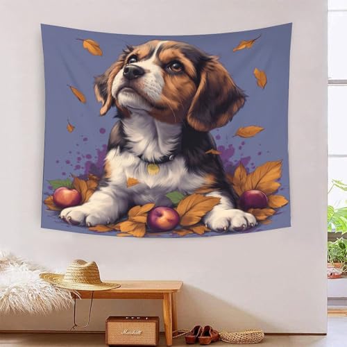 Chien 3D effet tapisserie décoRation murale tissu grand format 180x230 cm pour salon