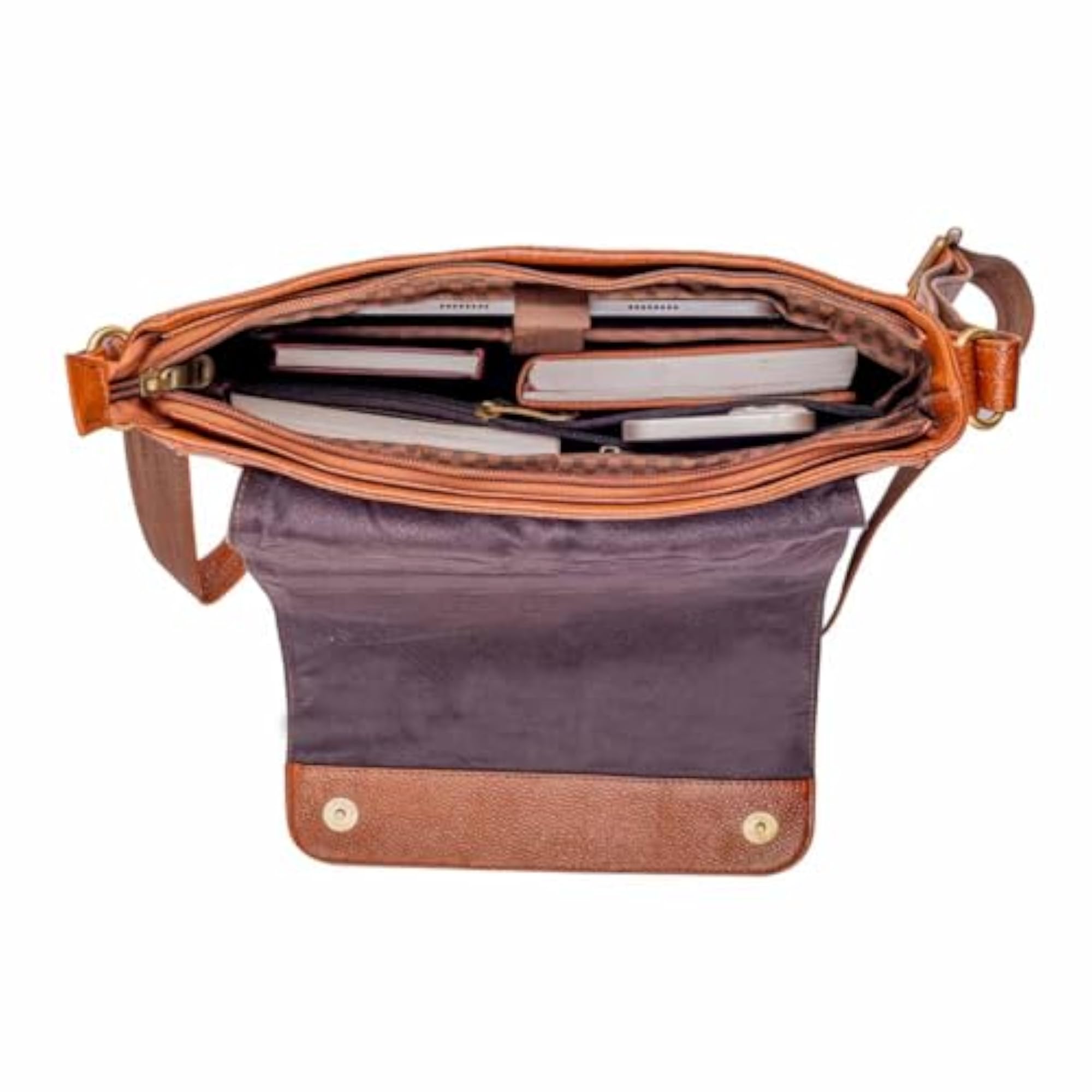 Full Grain Leather Multipurpose Crossbody Bag for Men